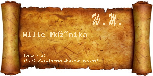 Wille Mónika névjegykártya